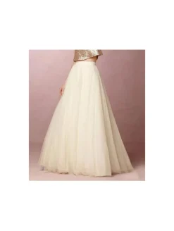 Falda LARGA tul varias capas MARFIL (M15)