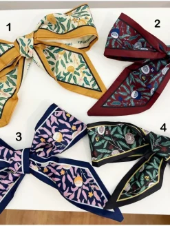 Lazo estampado hojitas VARIOS COLORES