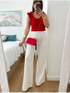 Pantalón ancho BLANCO Estefania (V10)