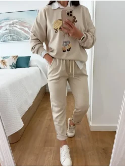 Pantalón beige comfy 8179 (V02)