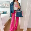 Pantalón tipo malla fucsia Sezane (V07)