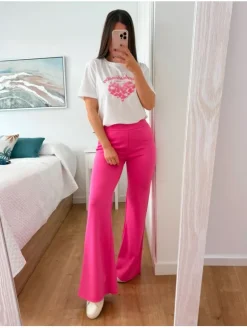 Pantalón tipo malla fucsia Sezane (V07)