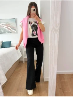 Pantalón tipo malla NEGRO Sezane (V07)