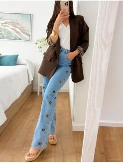 Pantalón vaquero estrellas print RD2760 (G34)