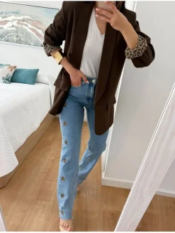 Pantalón vaquero estrellas print RD2760 (G34)