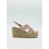 Sandalia cuña esparto trenzada multicolor (VNT)