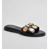 Sandalia negra monedas BMO9508 (KL)