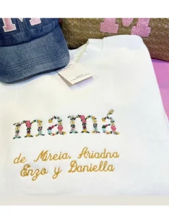 Sudadera Basic personalizada florecitas (MB)