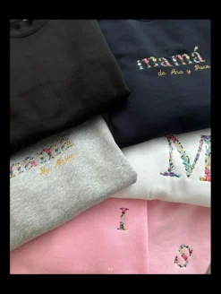 Sudadera Basic personalizada florecitas (MB)
