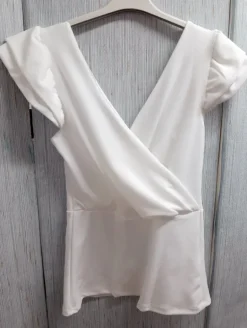 Top manguitas blanco (V10)