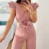 Top manguitas rosa (V10)