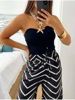 Top NEGRO escote corazón Yamila (M34)