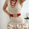 Vestido beige bajo abullonado culotte