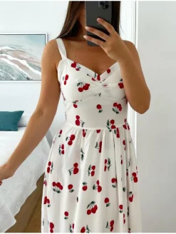 Vestido cerezas Brenda (D33)