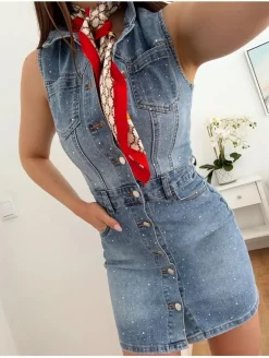Vestido corto vaquero brilli 22345 (G34)