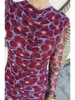 Vestido estampado midi GALA  (D33)