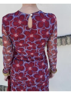 Vestido estampado midi GALA  (D33)