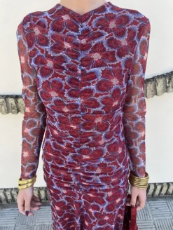 Vestido estampado midi GALA  (D33)