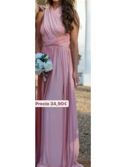 Vestido multiposición rosa colorete Valls (M17)