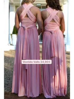 Vestido multiposición rosa colorete Valls (M17)
