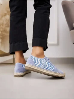 Zapatillas Espardeñas AZUL tejido estampado 8223 (FSA)