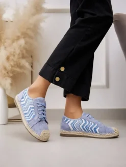 Zapatillas Espardeñas AZUL tejido estampado 8223 (FSA)