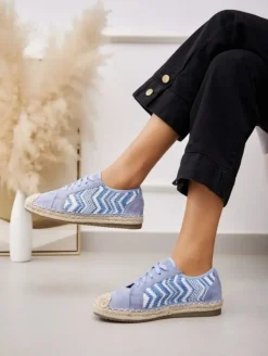 Zapatillas Espardeñas AZUL tejido estampado 8223 (FSA)