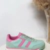 Zapatillas verde rayas fucsia 3083