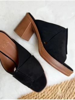 Zueco Madeira tacón efecto madera