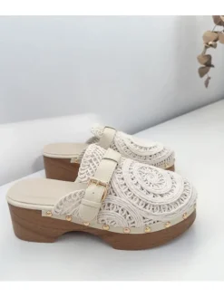 Zueco marfil croché 6627(FAM)